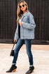 Scallop Trim Collar Patch Pocket Button Front Denim Jacket